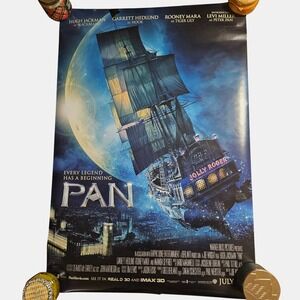 Pan 2015 Original Advance Promo Movie Poster 27x40 Hugh Jackman Levi Miller D/S